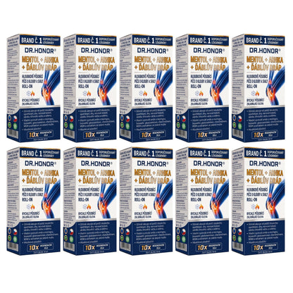 💥💥DR.HONOR® Menthol · Arnika · Ďáblův dráp 10 v 1 Roll-on pro péči o klouby a svaly | Na dnu, ztuhlost kloubů, otoky a bolesti svalů | Rychle se vstřebává, nezanechává mastný pocit