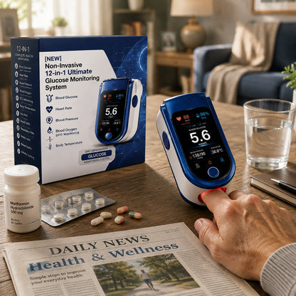 ⚕️ Neinvazivní každodenní sledování zdraví | 💧 Zařízení pro monitorování zdravotních trendů bez použití jehel