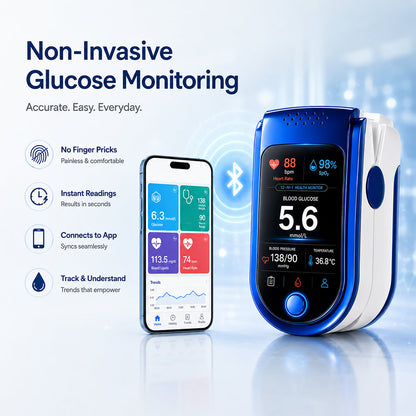 ⚕️ Neinvazivní každodenní sledování zdraví | 💧 Zařízení pro monitorování zdravotních trendů bez použití jehel