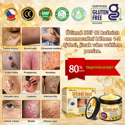 👩‍⚕️ Dermatologicky testováno 🐝 APKAPK® Včelí jed krém pro obnovu pleti – péče o vrásky, jizvy, skvrny a nedokonalosti