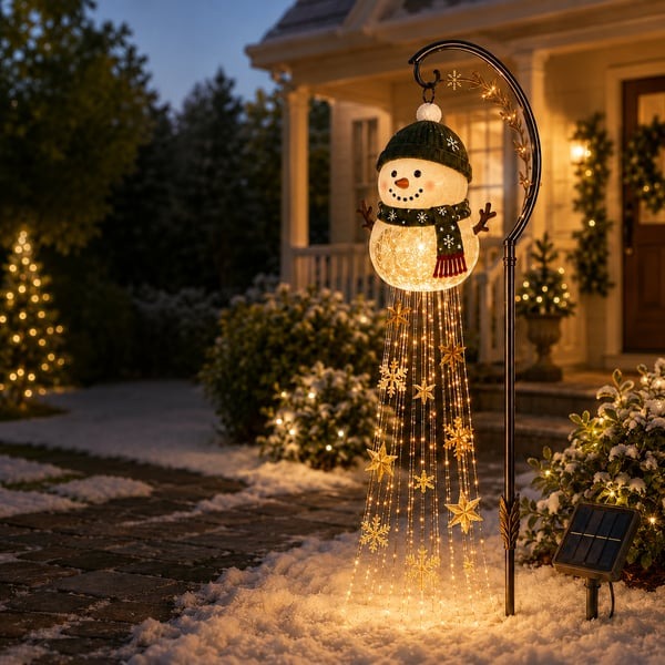 🎄 Poslední den: sleva 49 % 🎄 Kouzelná fontána se sněhulákemTM – LED zahradní lampa ❄️