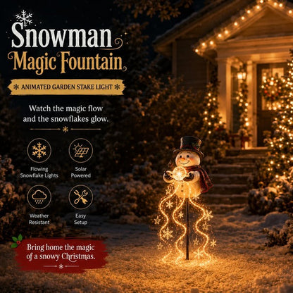 🎄 Poslední den: sleva 49 % 🎄 Kouzelná fontána se sněhulákemTM – LED zahradní lampa ❄️