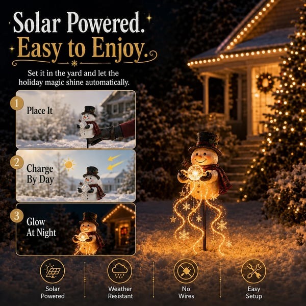 🎄 Poslední den: sleva 49 % 🎄 Kouzelná fontána se sněhulákemTM – LED zahradní lampa ❄️