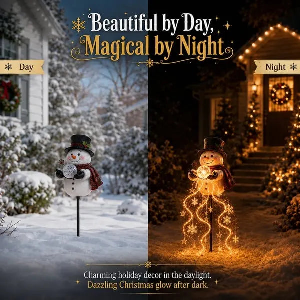 🎄 Poslední den: sleva 49 % 🎄 Kouzelná fontána se sněhulákemTM – LED zahradní lampa ❄️