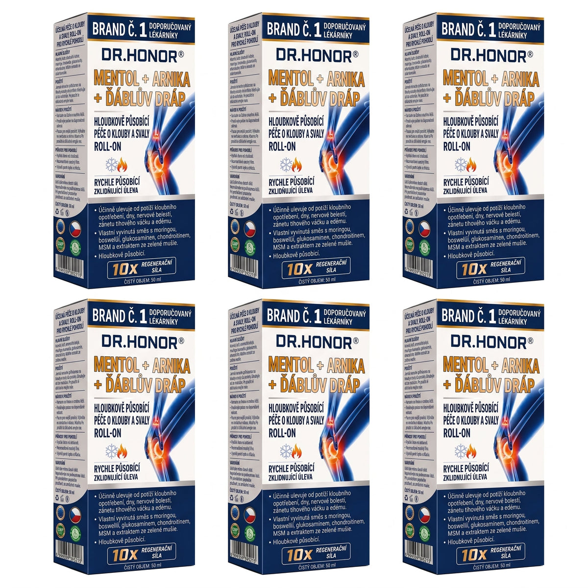 💥💥DR.HONOR® Menthol · Arnika · Ďáblův dráp 10 v 1 Roll-on pro péči o klouby a svaly | Na dnu, ztuhlost kloubů, otoky a bolesti svalů | Rychle se vstřebává, nezanechává mastný pocit