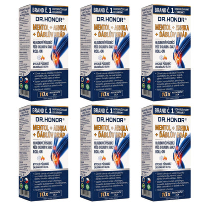 💥💥DR.HONOR® Menthol · Arnika · Ďáblův dráp 10 v 1 Roll-on pro péči o klouby a svaly | Na dnu, ztuhlost kloubů, otoky a bolesti svalů | Rychle se vstřebává, nezanechává mastný pocit