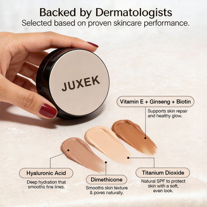 Juxek™ Foundation Cushion | Redukuje jemné vrásky až o 99 % a zajišťuje viditelně revitalizovanou pleť.